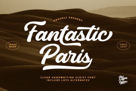 Fantastic Paris: A Modern Script Typeface for Editorial Design