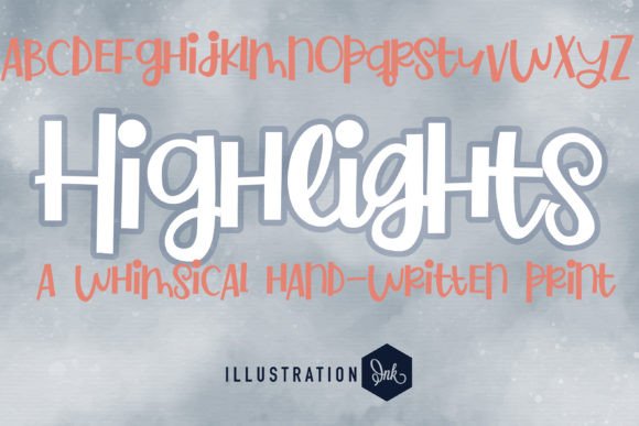 Highlights Typeface: A Fun, Hand-Crafted Font for Branding