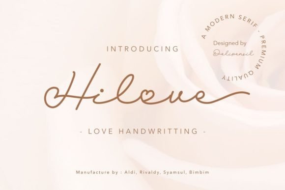 Hilove Font: The Handwritten Touch for Romantic Branding Projects