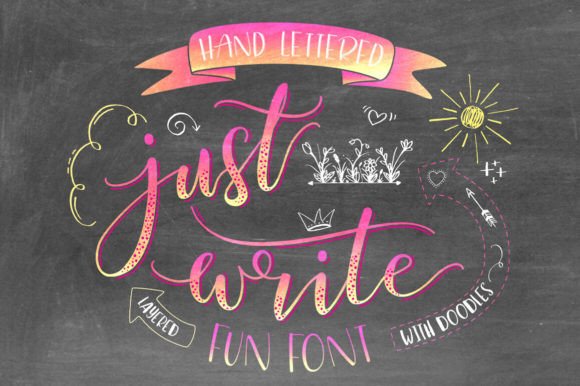 Just Write: A Hand-Lettered Typeface for Modern Editorial Design