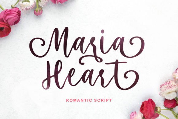 Maria Heart: A Modern Script Typeface for Editorial Design