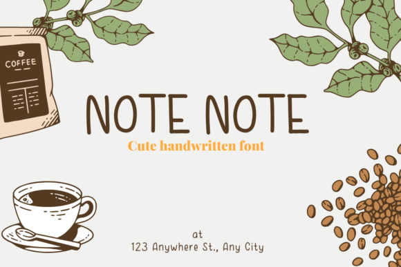 Note Note: A Sweet Handwritten Typeface for Creative Branding
