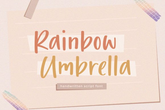 Rainbow Umbrella: A Handwritten Typeface for Creative Brands
